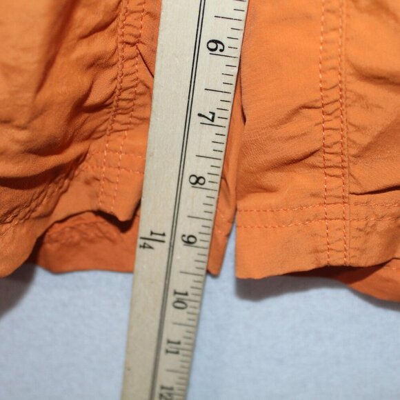 L.L. Bean Men Orange Cargo Board Shorts Summer Beach Vintage Size Large - Picture 4 of 9